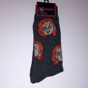Chucky Character‎ Gray Socks Unisex Adult